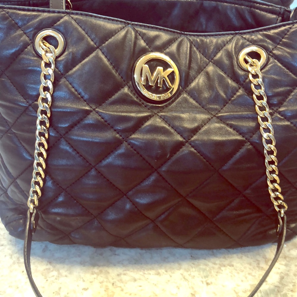 Black quilted MK bag
